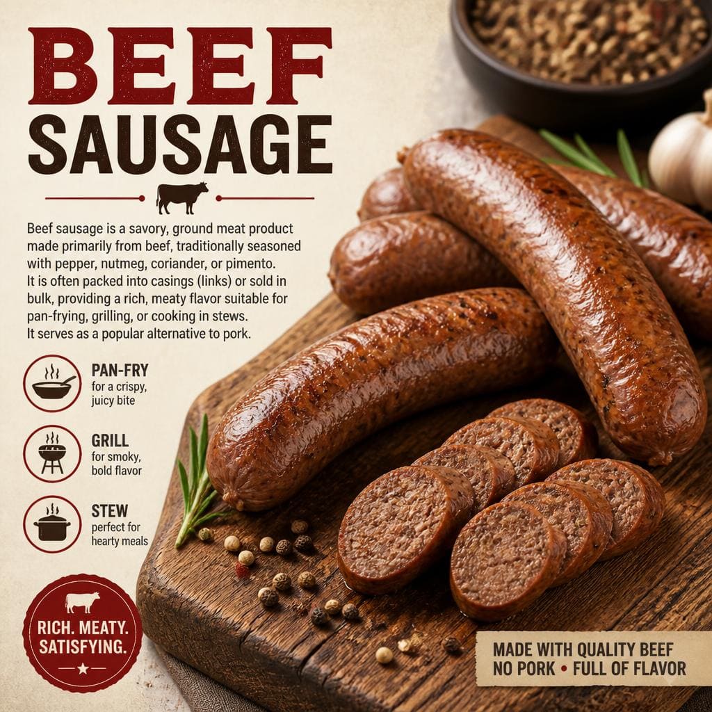 Beef Sausage Six Ounces Coffee